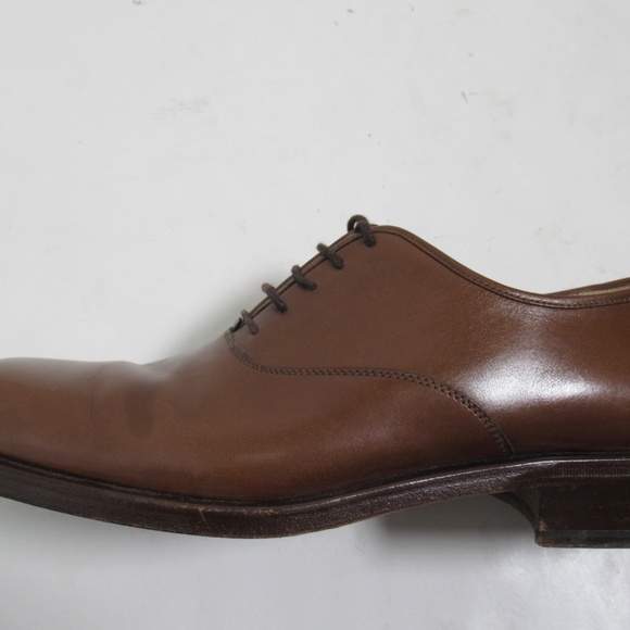 Salvatore Ferragamo Men\'s Lace Up Leather Dress Shoes Brown TA 4838 Size 8 US M main image 8